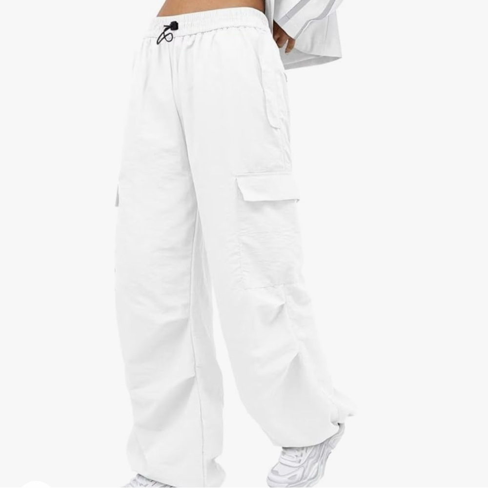 White Parachute Pants